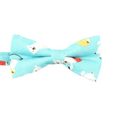 Light Blue Brown Dog Bowtie