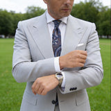 Brown With Blue Paisley Necktie