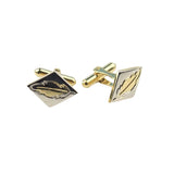 Two Tone Feather Cufflinks
