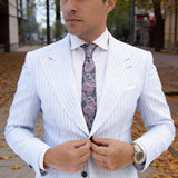 Black With Pink And White Paisley Necktie