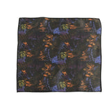 Black Orange Abstract Pocket Square