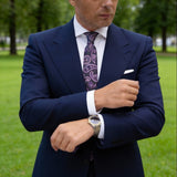 Black With Pink Purple Paisley Necktie