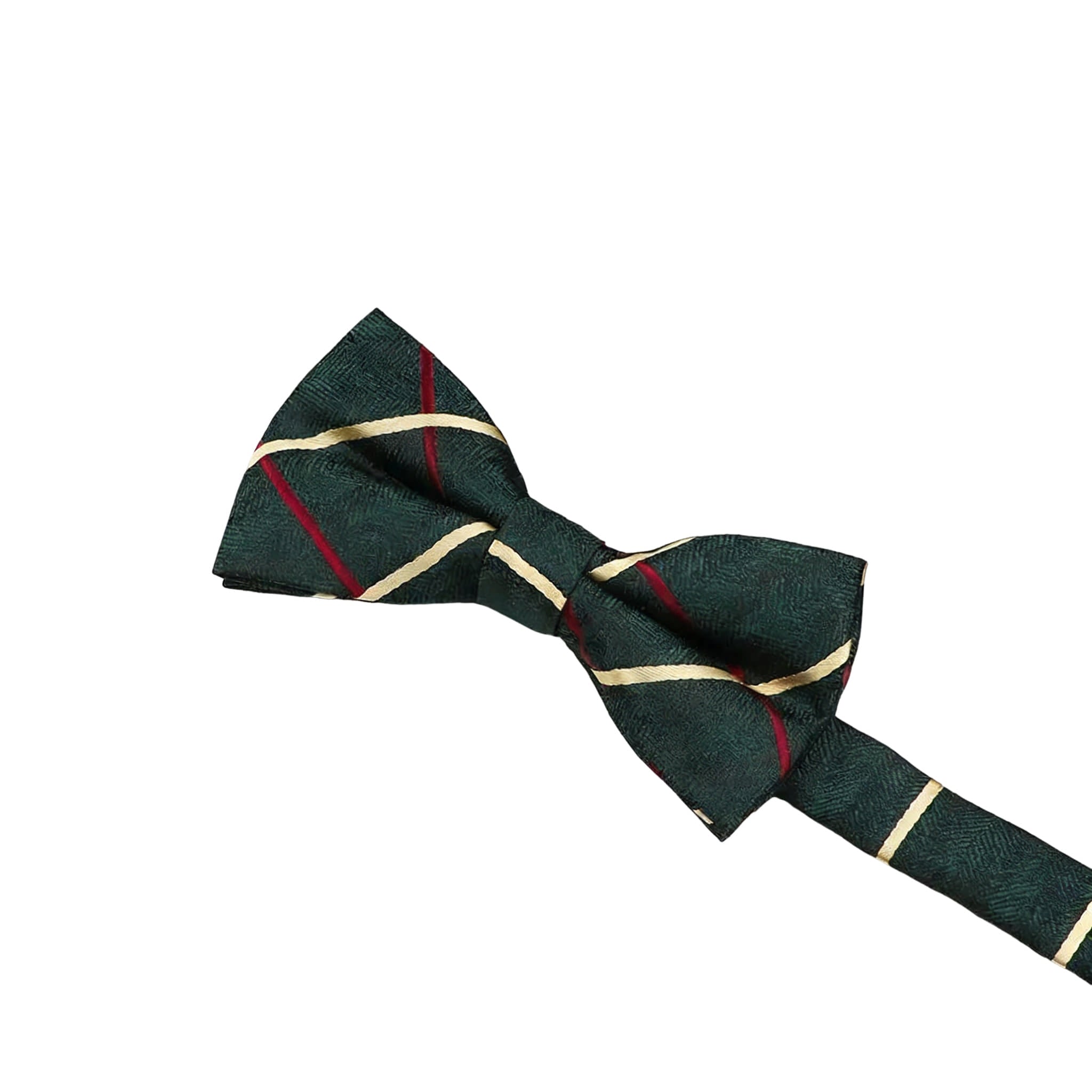 Green Yellow Striped Bowtie