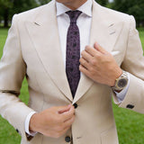 Black With Purple Paisley Necktie