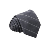 Gray Silver Striped Necktie