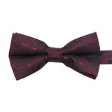 Black Red Paisley Bowtie
