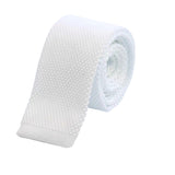 White Knitted Necktie