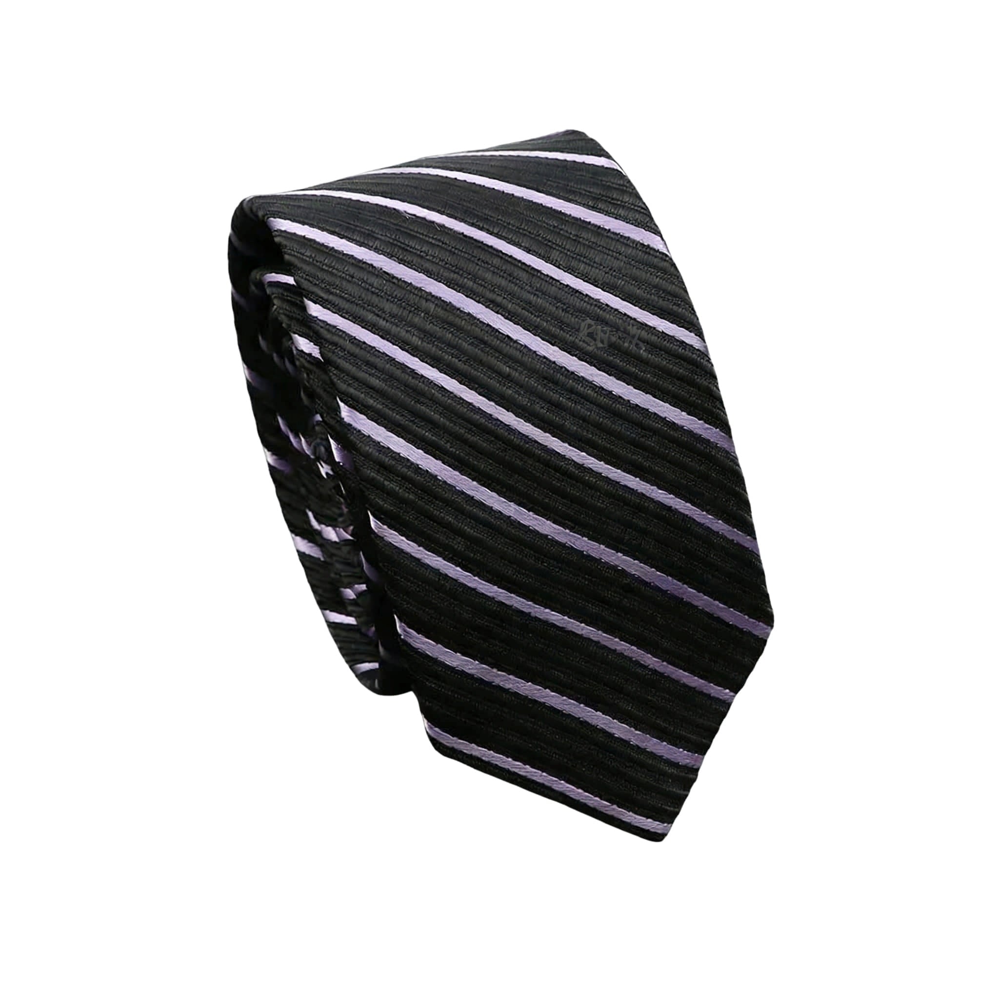 Black Purple Striped Necktie