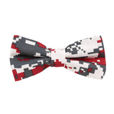 Gray Red Camo Bow Tie