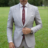 Maroon With Multicolor Floral Necktie