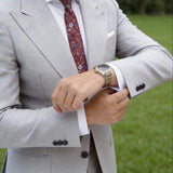 Maroon With Multicolor Floral Necktie