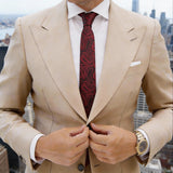 Black With Red Paisley Necktie