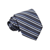 Gray Blue Striped Necktie