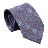 Purple Blue Floral Necktie