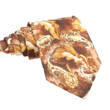 Brown Gold Paisley Necktie