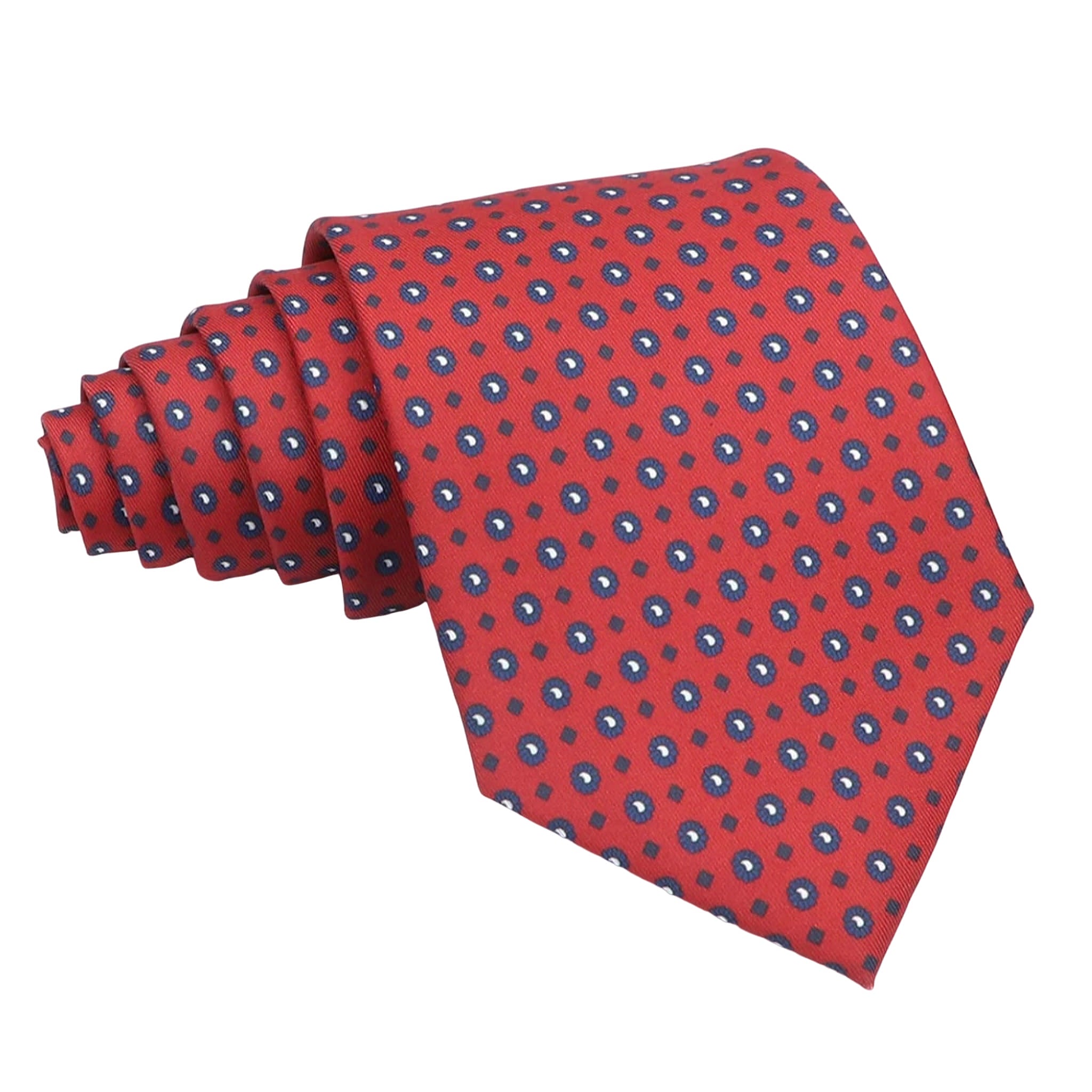 Red Blue Polka Dot Necktie