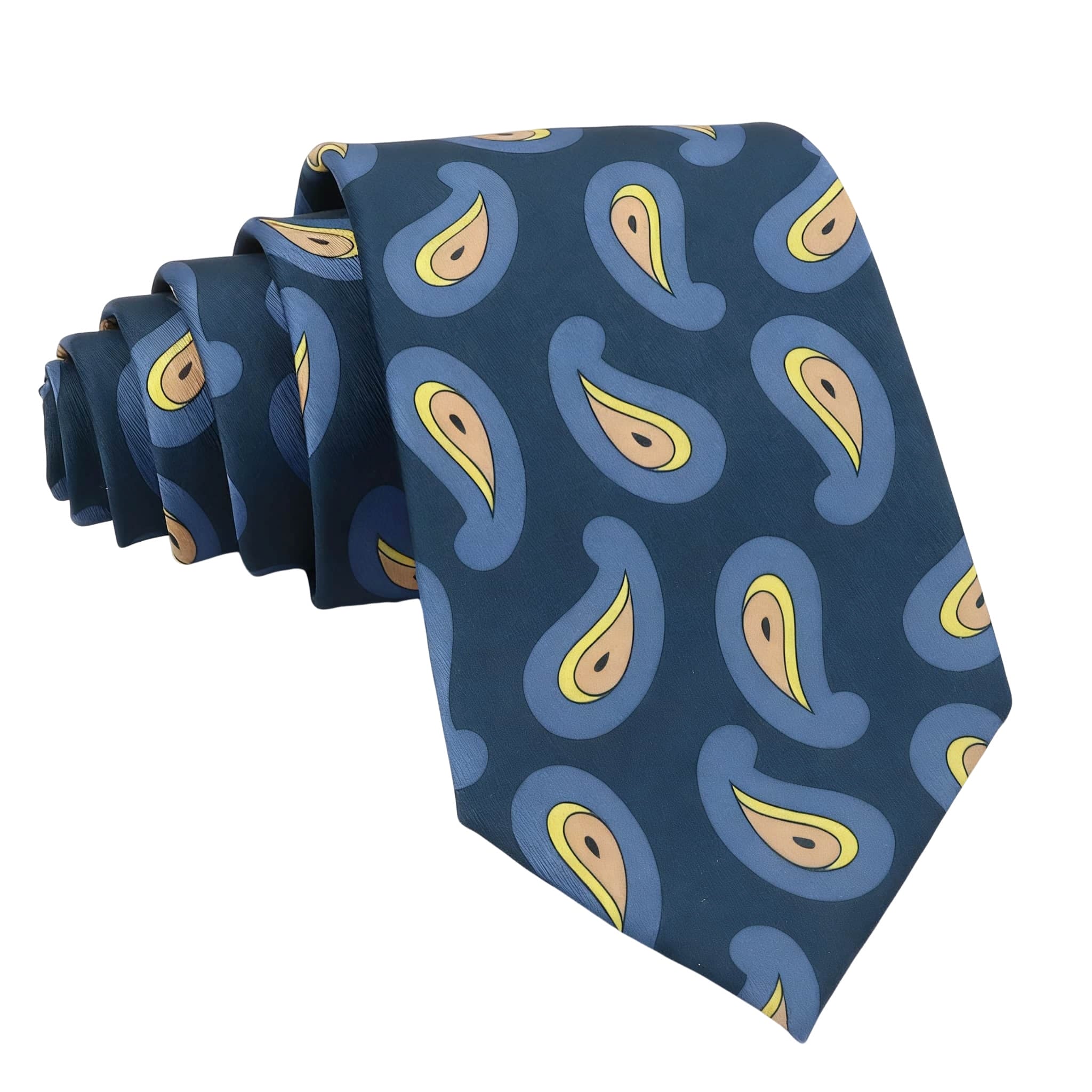 Teal Blue Paisley Necktie