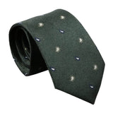 Green White Paisley Necktie