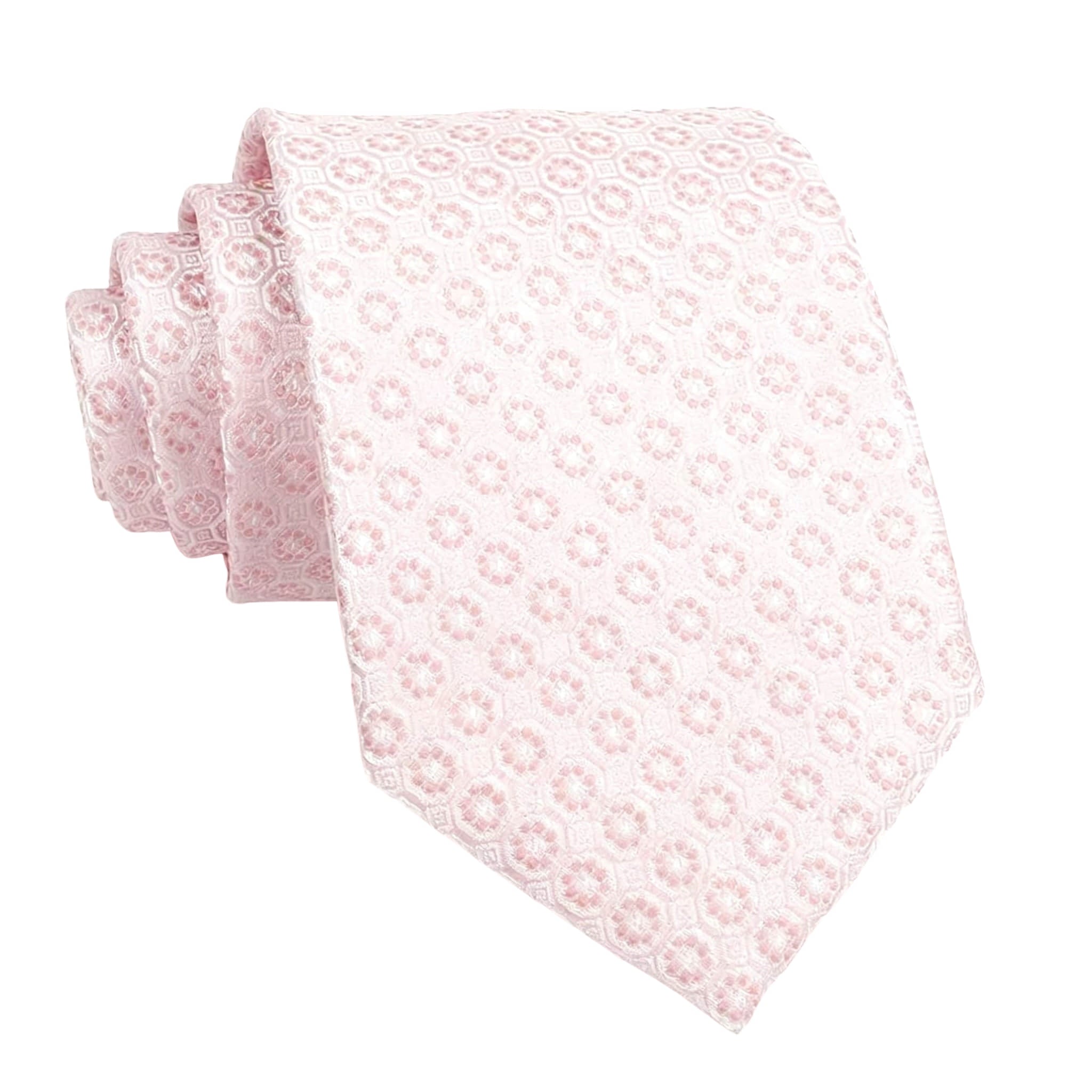 Pink Pink Geometric Necktie