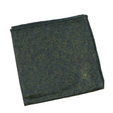 Dark Green Gold Textured Pocket Square