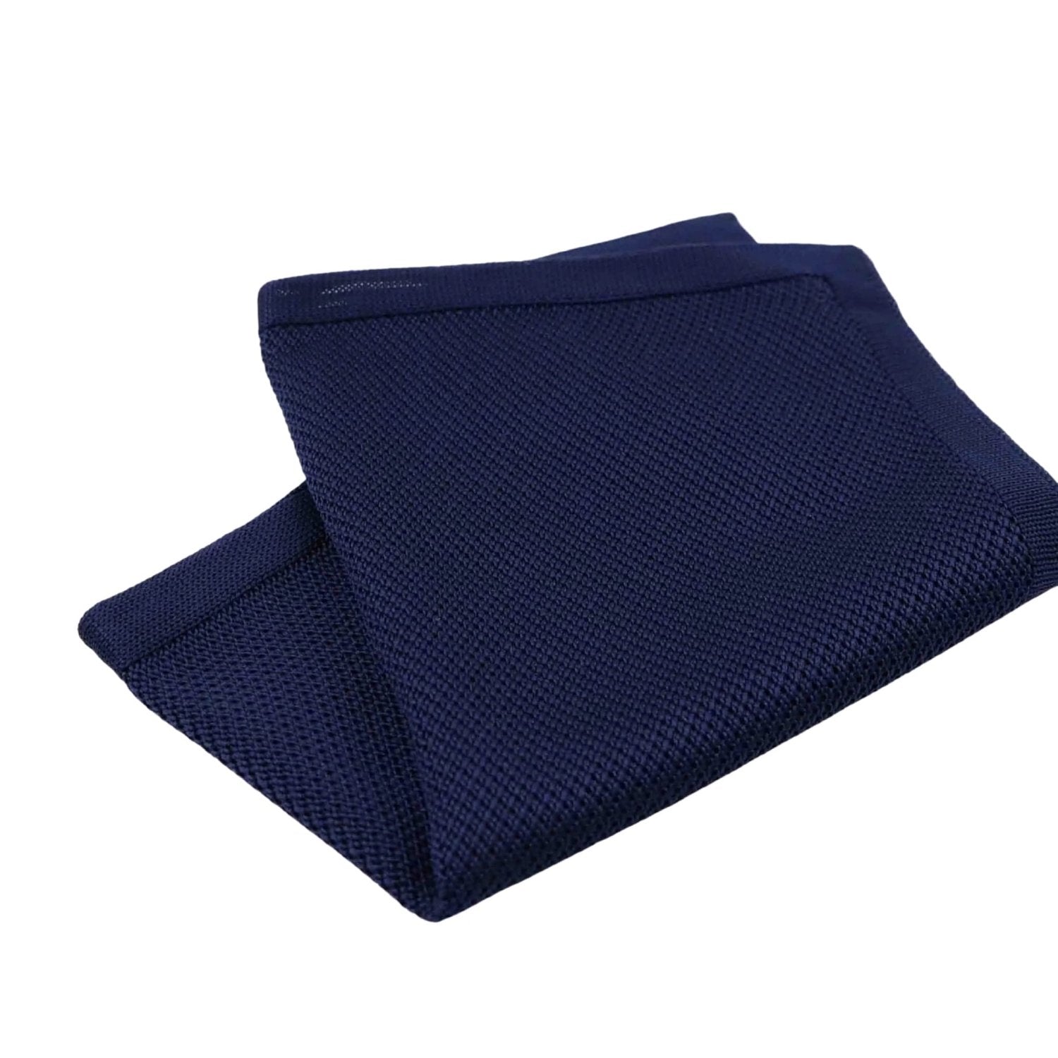 Blue With Blue Woven Texture Pocket Square