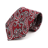 Red White Paisley Necktie
