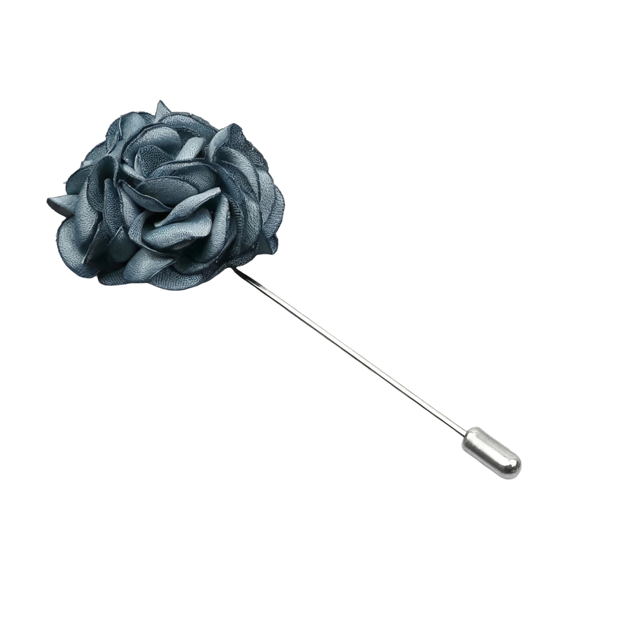 Gray Gray Floral Lapel Pin