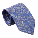 Blue White Paisley Necktie
