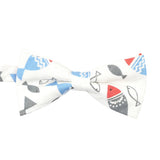 Gray Red Flamingo Bowtie