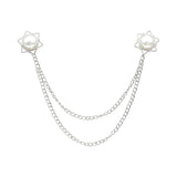 Silver White Star Lapel Pin