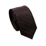 Black Red Striped Necktie