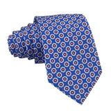 Blue Burgundy Geometric Necktie