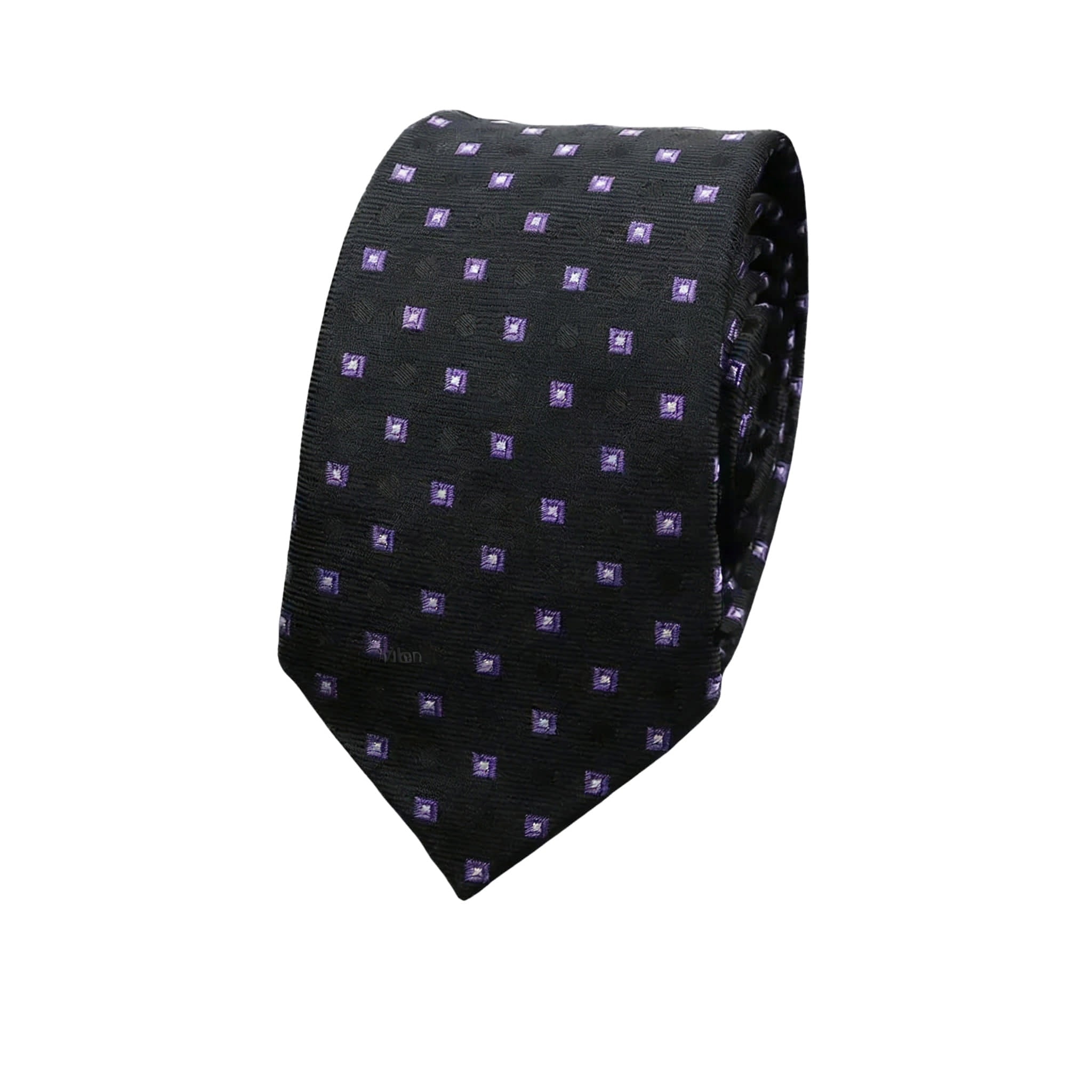 Black Purple Squares Necktie