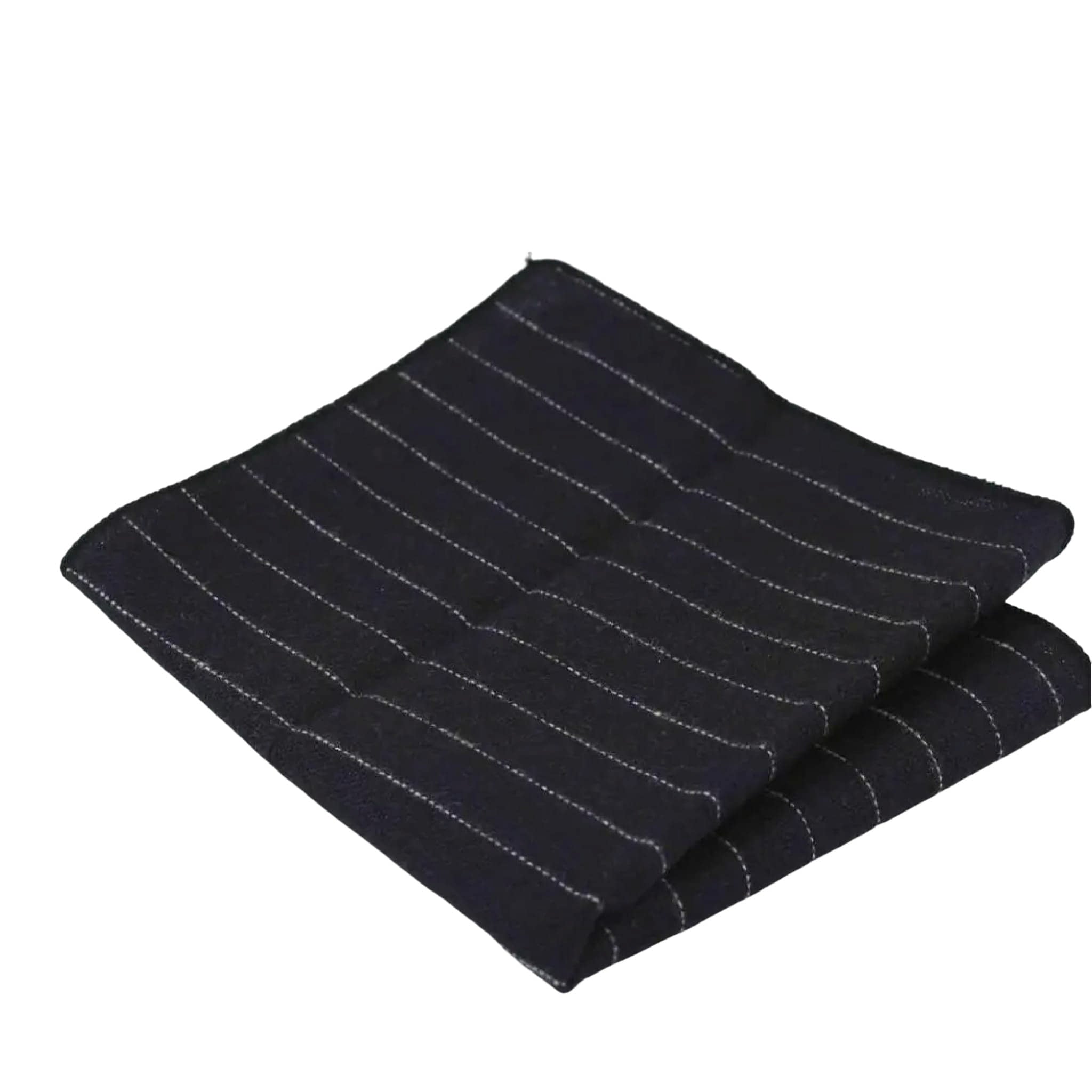 Black Striped Pocket Square