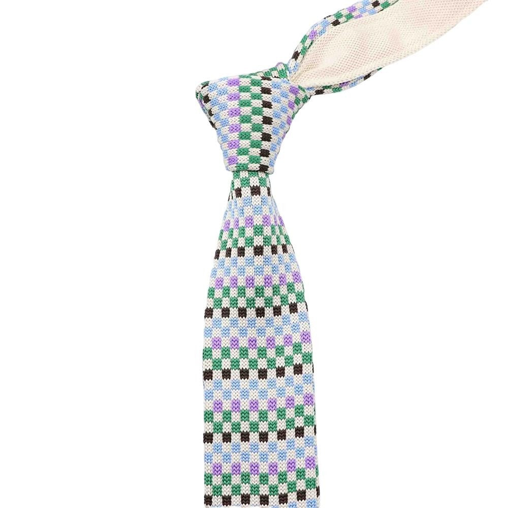 ZONFAZ Men's Knitted Ties 5cm Fashion Skinny Striped Knit Neckties