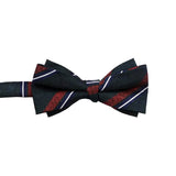 Green Red Striped Bowtie