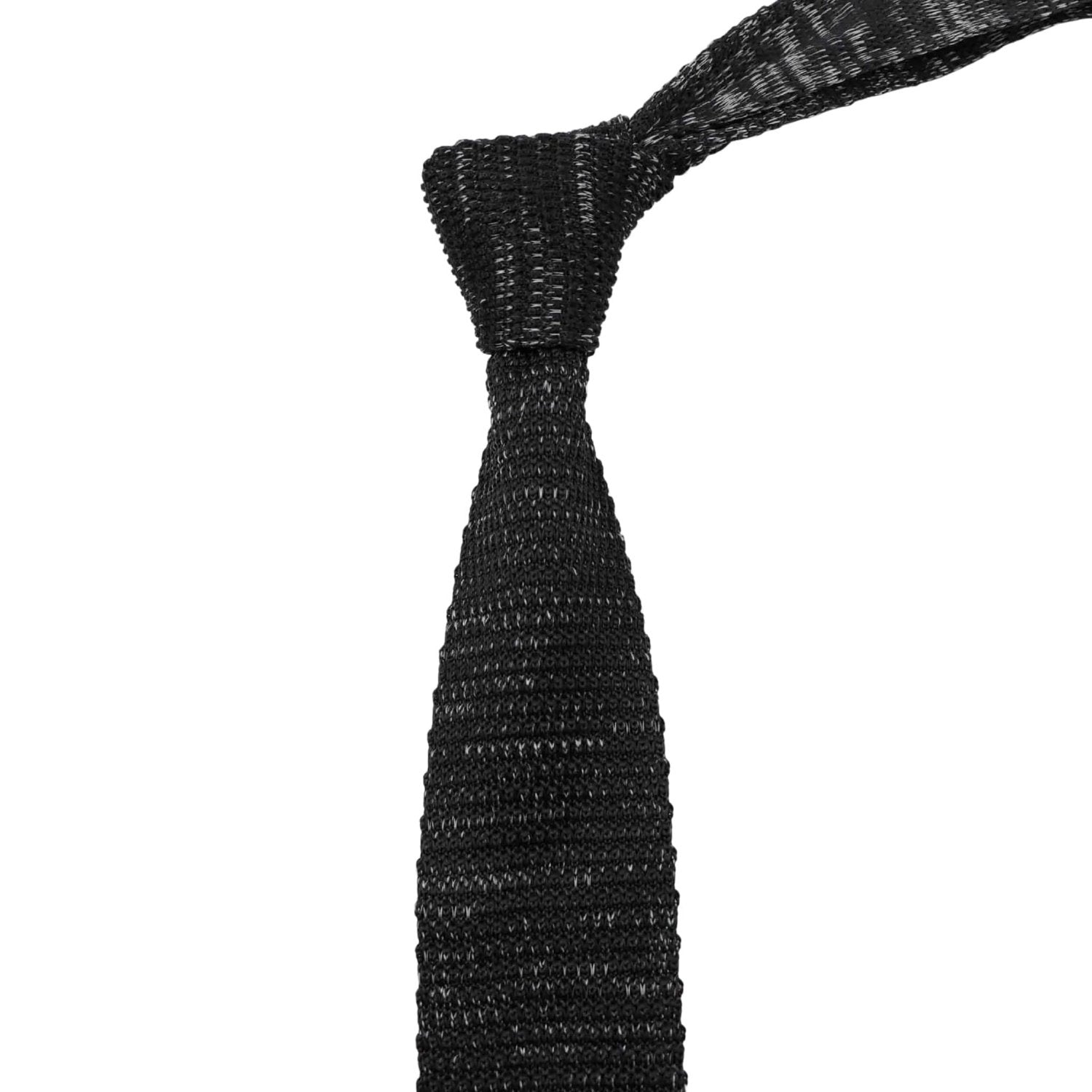 Black With White Textured Lines Necktie