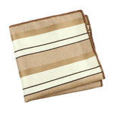Brown Black Striped Pocket Square
