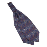 Navy Blue Brown Paisley Ascot