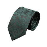 Black Green Paisley Necktie