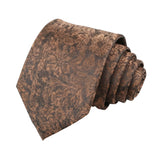 Brown Black Floral Necktie