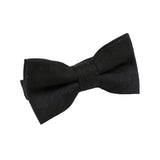 Black Herringbone Bow Tie