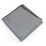 Black White Houndstooth Pocket Square for Men