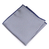 Navy White Houndstooth Pocket Square for Men