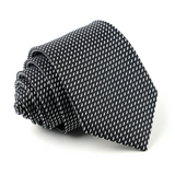 Black Base White Micro Dot Tie for Men