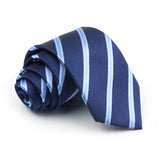Navy and Blue Striped Necktie