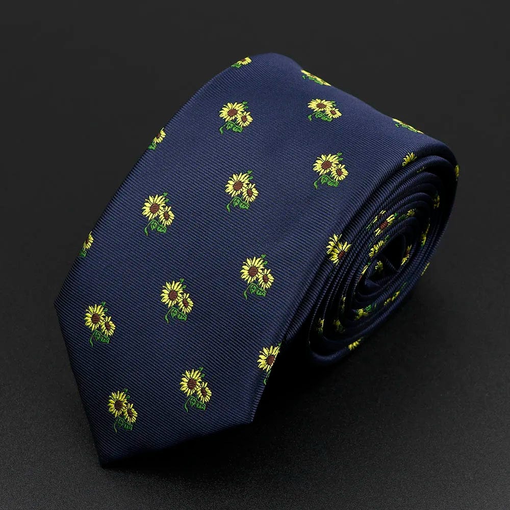 ZONFAZ Trendy Design Men's Microfiber Jacquard Necktie Animal Plant Flower Pattern Ties