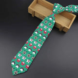 ZONFAZ Christmas Fashion Classic Ties Cotton Xmas Santa Claus Snowflake Snowman Necktie