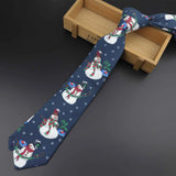 ZONFAZ Christmas Fashion Classic Ties Cotton Xmas Santa Claus Snowflake Snowman Necktie