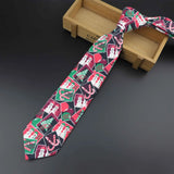 ZONFAZ Christmas Fashion Classic Ties Cotton Xmas Santa Claus Snowflake Snowman Necktie